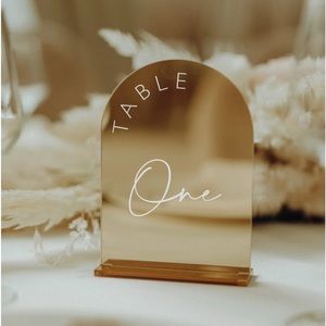 Gold Acrylic table numbers